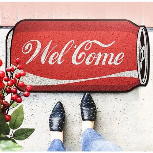Creative Can-shaped Non-slip Rug Sand Scraping Dust Entrance Doormat Hallway Bath Dust Removal Carpet Wire Loop Footpad Doormat