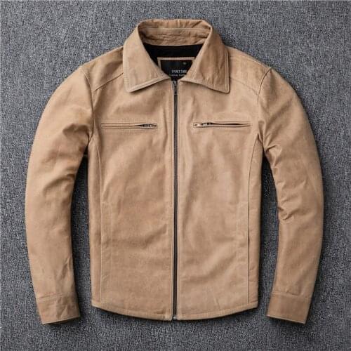 New Real Leather Jacket Men Clothes 2020 Streetwear Fashion Mens 100% Sheepskin Coat Slim Fit Genuine Leather Coats 17573