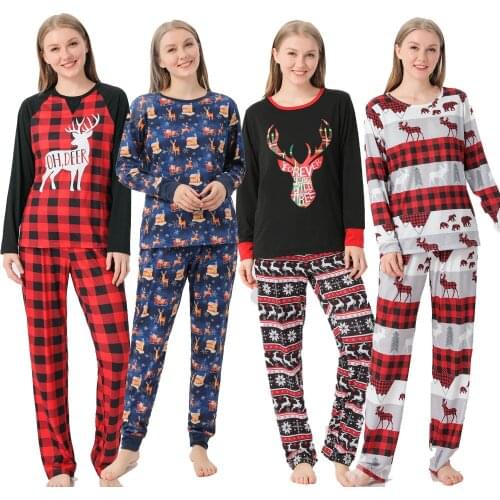Mother & Kids Family Matching Christmas Pajamas Sets Children Homewear Dad Mom Baby Christmas Sleepwear Family Clothing Sets