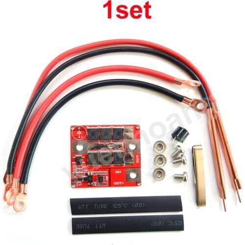 1set 6MOS 1800A Spots Welding Machine Controller Board 6-24V 18650 26650 32650 Lipo Battery DIY Portable Welder Pen Assembly Kit