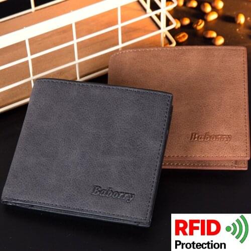 1pcs Luxury Brand Rfid Men Wallets 2021 Fashion Short Mens Wallet Pu Wallet Coin Purse Mini Small Wallet New Design Dollar Bag