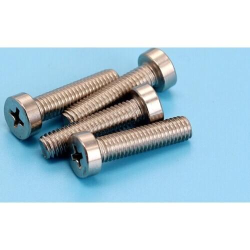 50pcs M2 M2.5 304 stainless steel Phillips cylindrical head screws cross cup header screw mechanical bolt GB822 2mm-22mm long