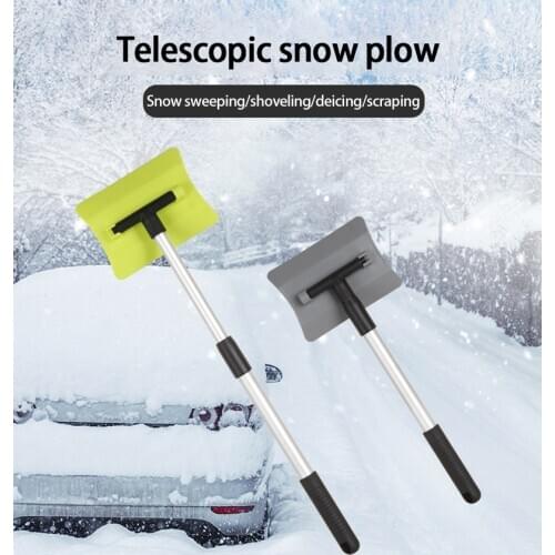 Retractable Winter Car Snow Shovel Ice Scraper Snow Remover Window Windshield Snow Brush 180 Degree Rotating Design Dropshiping