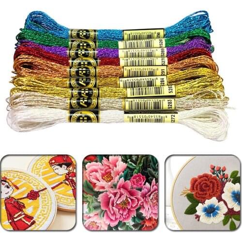 High quality color gold and silver wire DIY handmade cross stitch metal wiring gold wire embroidery thread