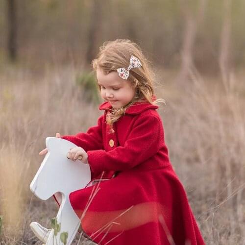 7*4 CM Vintage Print Bowknot Baby Girls Bangs Hairpins Cute Handmade Bows Toddler Hair Clips DIY Children Headwear Birthday Gift