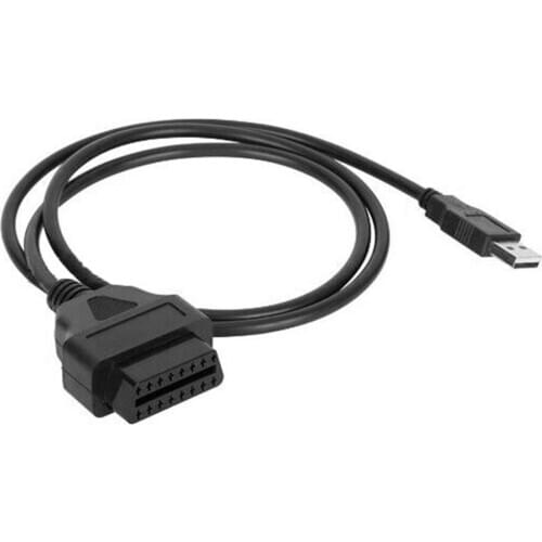 1 Meter 16 Pin OBD2 Female to USB Port Charger Connector Adapter Cable Car Extension Cable Diagnostic Tool