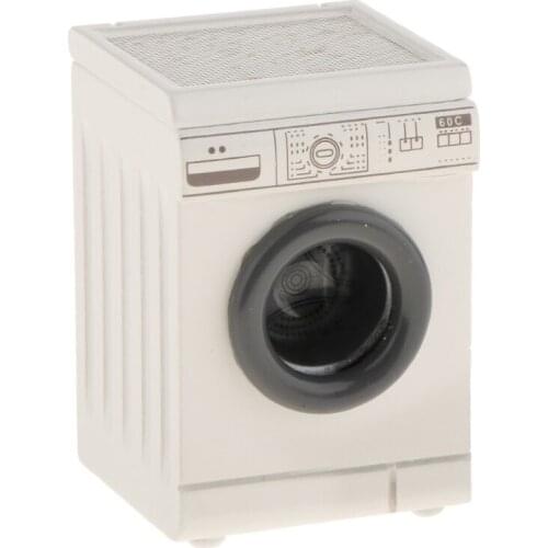 1 Pc 1/12 Dollhouse Miniature Roller Washing Machine Mini Laundry Washer Bathroom Furniture Home Appliance Decor