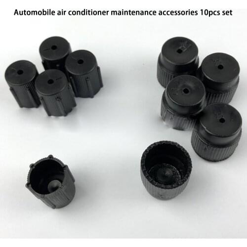 10x R134a R12 13/16mm Car Air Conditioning Service AC Charging Port Valve Dust Caps 5 high-pressure low-pressure AC Valve Caps