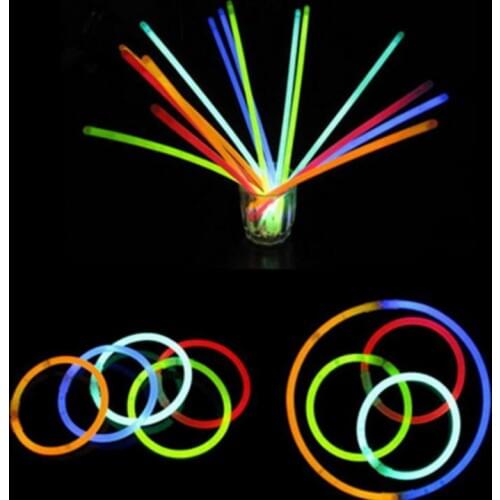 20pcs Glow Stick Safe Light Stick Necklace Bracelets Fluorescent for Event Festive Party Concert Decor Luminous LED Party Toys