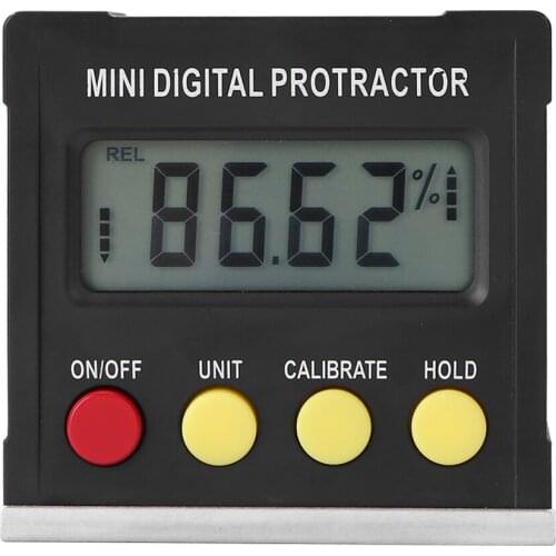 360° Mini Digital Protractor Inclinometer Electronic Level Box Magnetic Base Measuring Tools