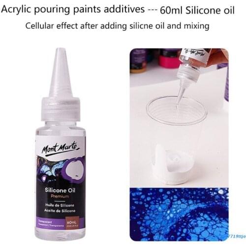 60ML Pigment Acrylic Paint Pouring Medium Silicone Oil for artist DIY Art Supplies