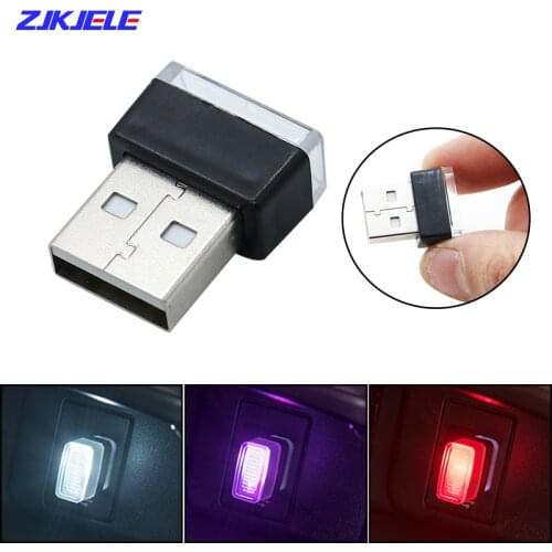 7 Colors Mini USB Multi Function Light LED Modeling Car Ambient Atmosphere Light Neon Interior Decorative Lamp Car Accessories