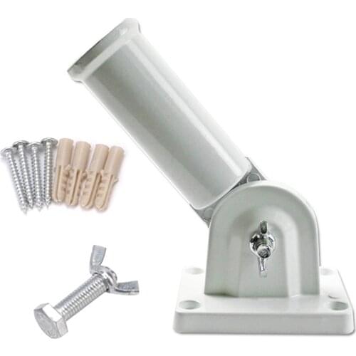 Aluminum Flag Holder 880Degree Adjustable Wall Mount Flagpole Angle Bracket Screwing On Wall Mounted Flagpole Angle Brackets