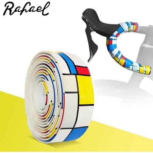 Cycling Road MTB Mondrian PU Bike Handlebars Shock-absorbing Non-slip Breathable Wearable And Comfortable Bicycle Belts DD-MDA