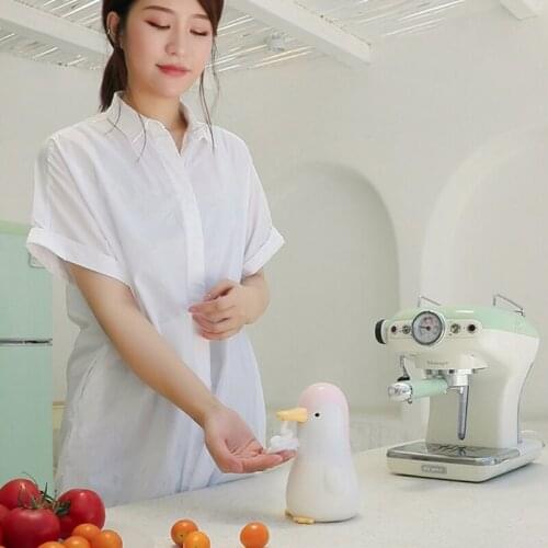 Cute Penguin Automatic Soap Dispenser Touchless Induction Foam Bubble Washing Machine for Kids Kitchen Bathroom