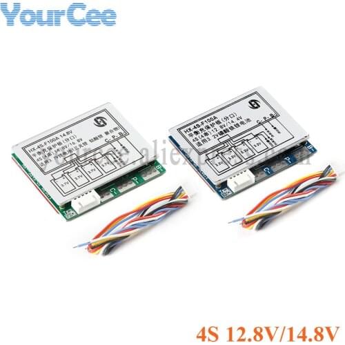 BMS 4S 100A 14.8V/16.8V Li-ion Lithium 18650 Battery BMS PCM Protection Circuit Board Module with Balance Equalizer