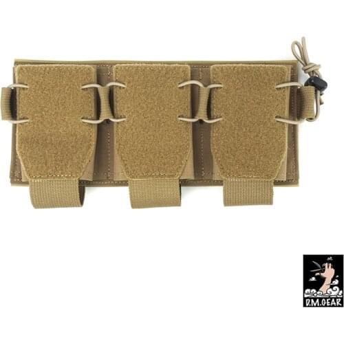DMgear Tactical Triple Mag Pouch Hook&Loop 556 Mag Carrier Front Panel Airsoft BG45