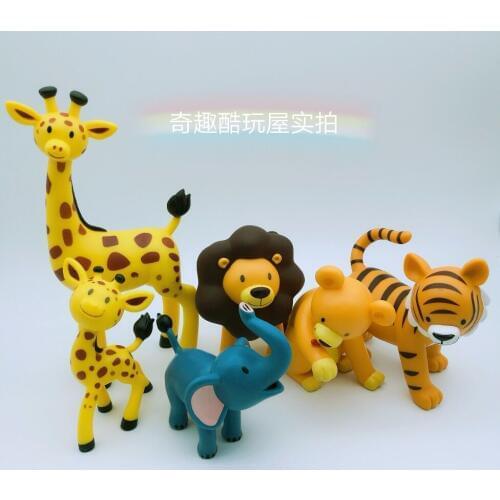 FigureChildren cute wild animal toy modeldecoration 6pcs/set