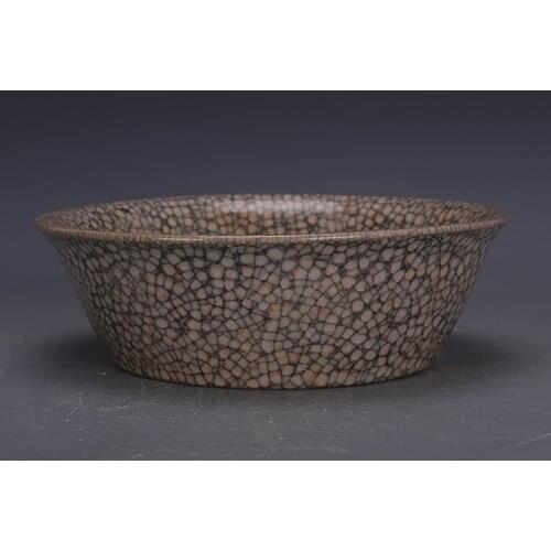 Southern Song Dynasty porcelain Official Kiln Ice Cracked Beige Glazed Bowl Wash