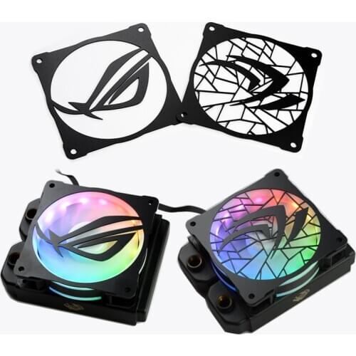 Fan Cover 3pcs/lot DIY 12cm*12cm Aluminum Cover use for 120mm Radiator 120mm Fan with Cool Logo for Computer Case Cooling