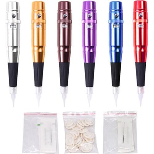 6 Colors Permanent Makeup Machine Rotary Pen Eyeliner Tools Tattoo Machine Pen Style Accessories for Tattoo