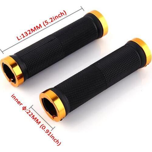 MTB BMX Cycling Handle-Bar Grips Anti Slip Mountain Bike Lock on Soft Rubber Bike Parts Bicycle Handle Cover End
