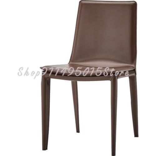 Nordic Light Luxury Italian Minimalist Home Dining Chair Hotel Cafe Saddle Chair Living Room Study Dessert Shop Stool