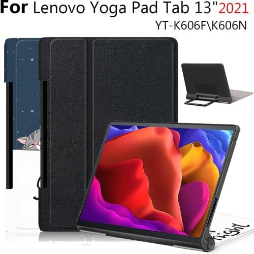 New 2021 For lenovo yoga pad pro 13 case,Ultra thin stand smart tablet cover for lenovo yoga tab 13 YT-K606F YT-K606N case