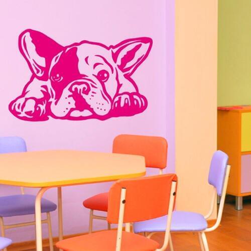 Removable Hot French Bulldog Dog Wall Decals Carving Wall Sticker Home Decor Mural Bedroom Decoration Living Room Sticker A-141