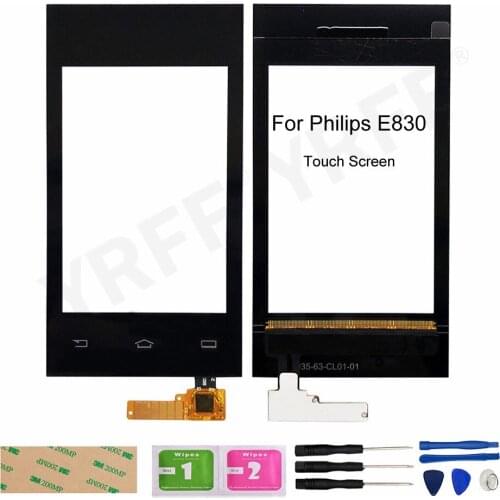 4.0'' E830 Touch Panel Screen For Philips E830 Touch Screen Digitizer Sensor Front Glass Panel Replacement Parts