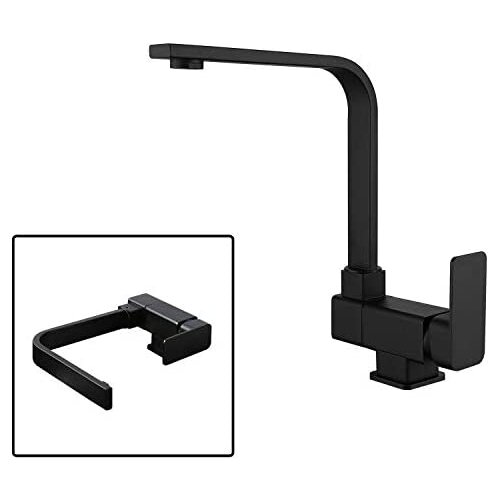 Black Copper Kitchen Sink Hot & Cold Inside Window Foldable Creative Faucets Swivel Interior Windows Kitchen Faucets Window Taps