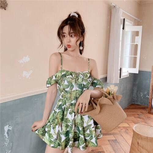 Womens Swimwear Swimsuit One Piece Whole Swim Suit Women Push Up Suits Female Leaves Pure Word Print Polyester