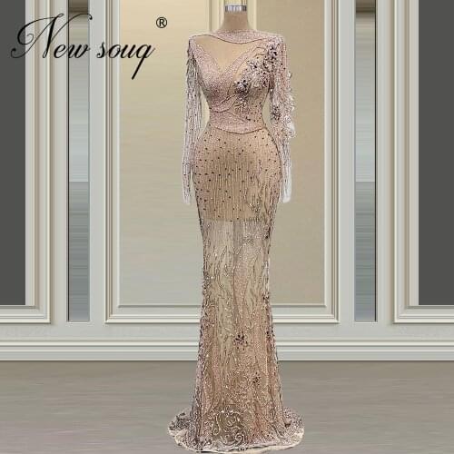 Gorgeous Evening Dresses 2021 Robe De Soiree Mermaid Formal Dress Arabic Party Gowns Islamic Middle East Women Prom Dresses