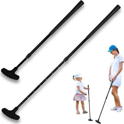1pc Kids Adults Golf Putter Club Children Double Side Mini Rubber Head Foldable Right/Left Handed Portable Golf Accessories
