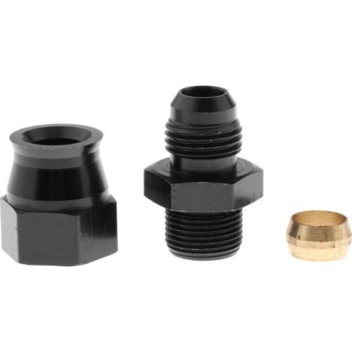 3/8inch 9.52mm Outer Diameter Alloy Tube to Adapter 6AN Male Flare Hose Fitting Brass Ferrule