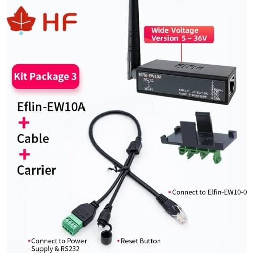 5-36V Wireless Networking Devices Modbus TPC IP Function RJ45 RS232 to WIFI Serial Server Elfin-EW10-0