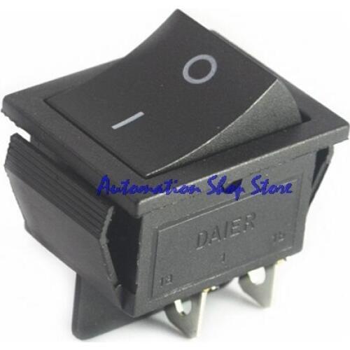 5PCS KCD4 Latching Rocker Switch Power Switch DPST I/O 4 Pins Black 16A 250VAC 20A 125VAC