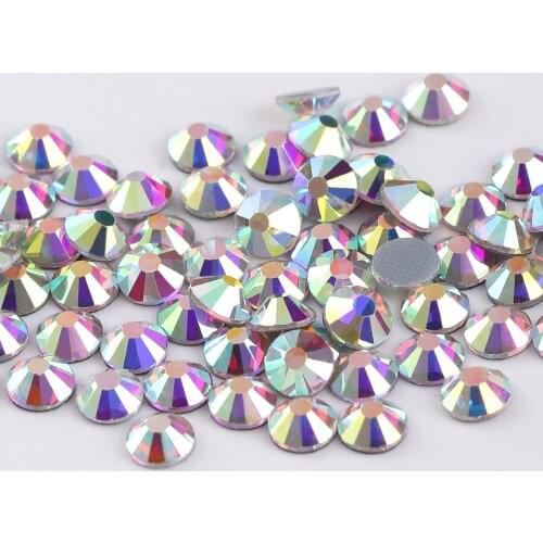 AAAA+ Best Quality SS3-SS55 Crystal Ab Hotfix Rhinestones 144-1440Pcs/bag Hot Fix Rhinestones Iron On for Fabric Garment Clothes