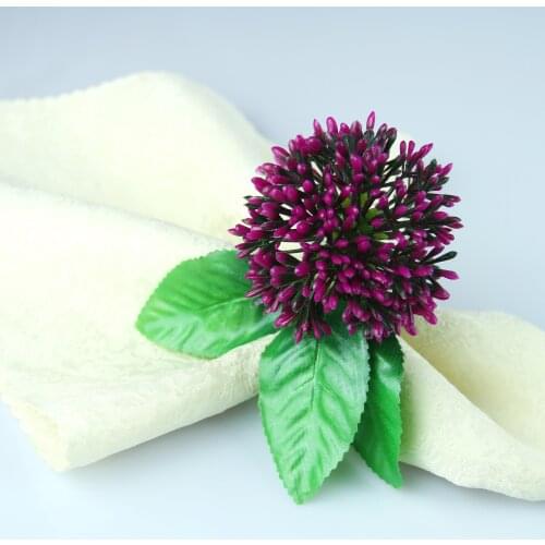 Free Shipping Artificial Elegant Plant Napkin Ring Holder 10 Pcs qn21041507