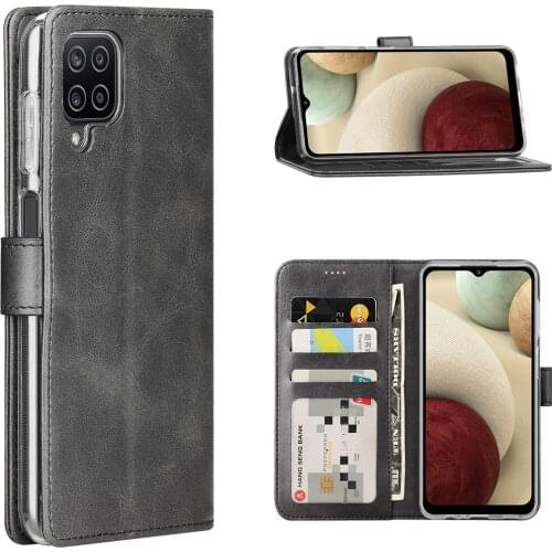 Case For Samsung Galaxy A12 Shockproof Luxury PU Leather Magnetic Flip Back Cover For A12 Cases Coque Mobile Phone Accessories