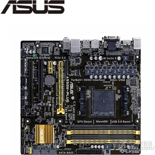 For ASUS A55BM-PLUS Motherboard Socket FM2+ DDR3 For AMD A55M A55 Original Desktop Mainboard SATA II Used Mainboard