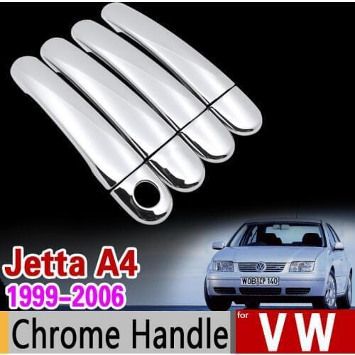 For VW Jetta A4 Bora 1999-2006 Chrome Handle Cover Trim Set Volkswagen MK4 2000 2004 2005 Car Accessories Stickers Car Styling