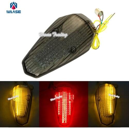 E-Marked Rear Tail Brake Turn Signals Integrated Light Smoke For 2009-2011 2012 2013 2014 2015-2019 HONDA Shadow Aero 750 VT750