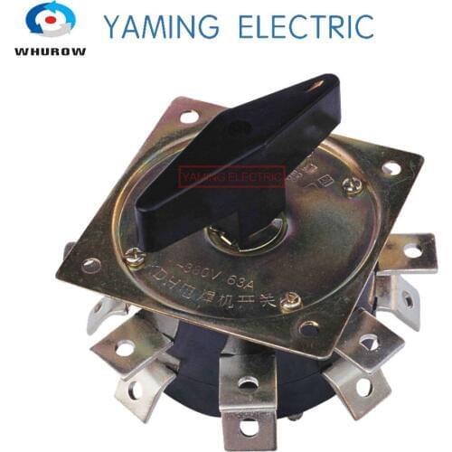 Yaming electric Welding Machine Separately 63A 2 poles Rotary Switch KDH-63/2-8 Rotating Transformation Switching