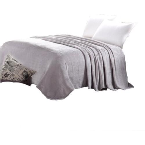 1 PC Flannel Cover Bed Blanket Wool Bed Blanket Can Machine-washed Solid Textile Flannel Blanket Coral Fleece Special Offer