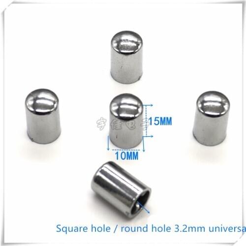 10 Piece 10*15mm electroplating button cap square hole round hole diameter 3.2mm touch switch button cap button cap silver