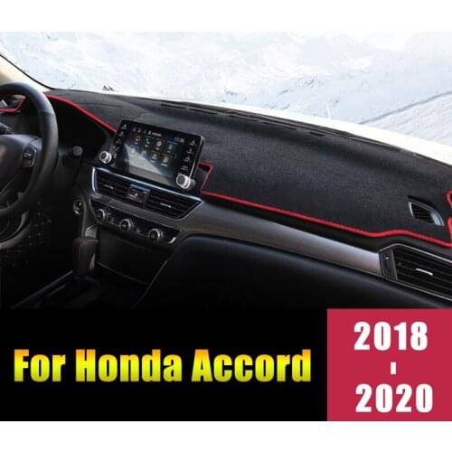 For Honda Accord 10th 2018 2019 LHD Car Dashboard Cover Mat Avoid Light Pad Anti-UV Instrument Platform Carpets Accessories