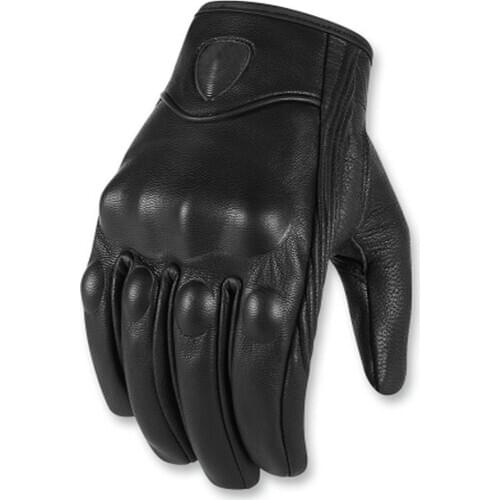 Pursuit Stealth Leather Gloves Motocross Motorbike Downhill Bike Offroad Motorcycle Mens Riding Gloves