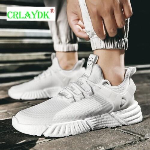 CRLAYDK New Mens Casual Running Shoes Breathable Fashion Sneakers Lightweight Boys Sport Outdoor Walking Thick Soled Tennis