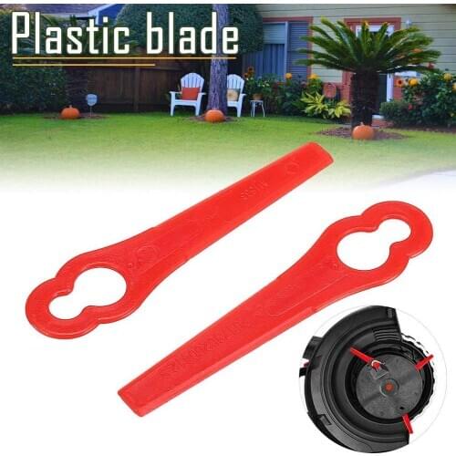 100Pcs Gourd Shape Mower Blades Lawnmower Grass Cutter Trimmer Replacement Tool Plastic Cutting Blade Universal Lawn Mower Tool